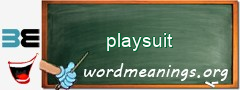 WordMeaning blackboard for playsuit